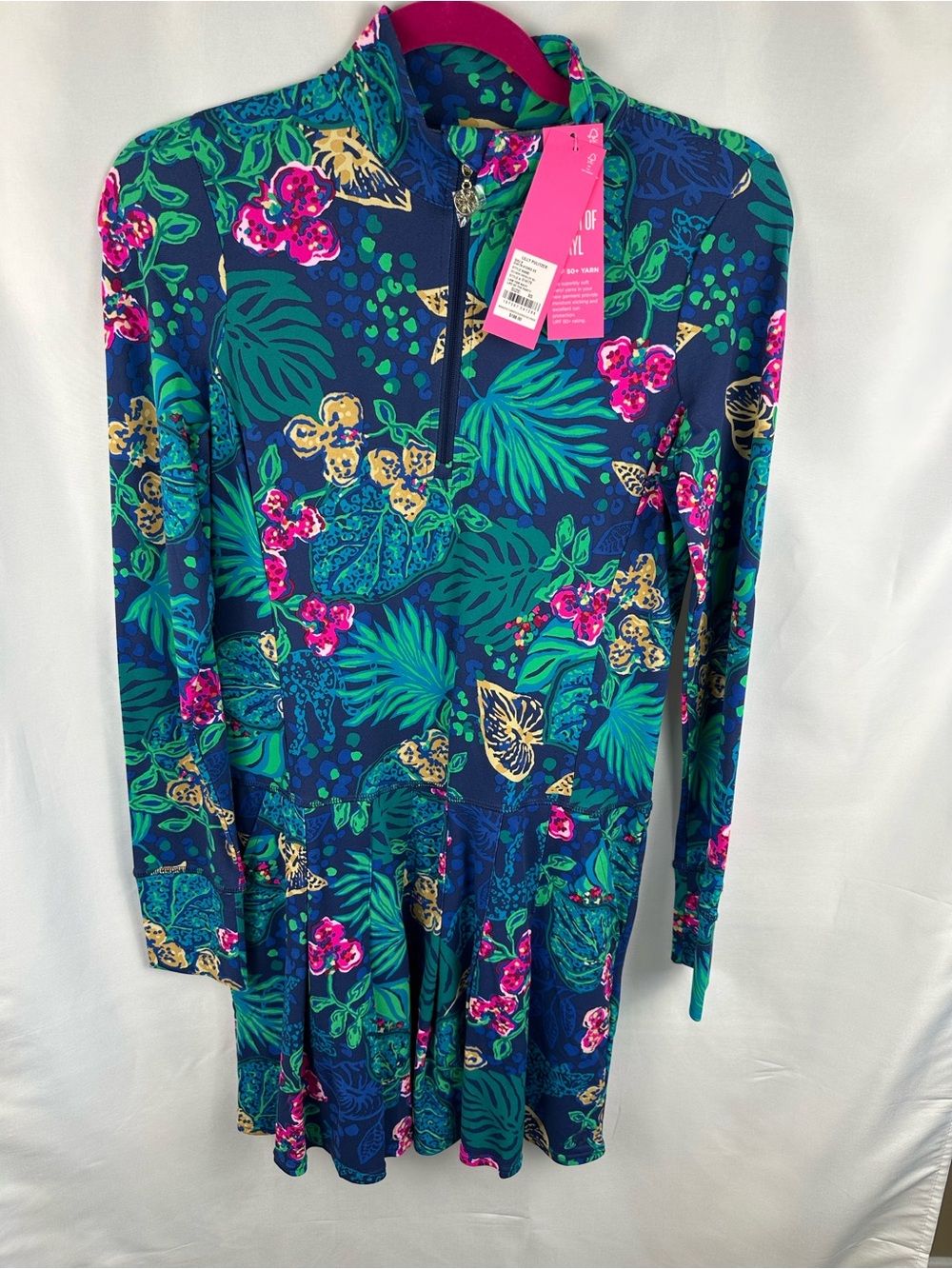 Lilly Pulitzer NWT, XS Delmar dress UPF 50+ low tide navy life of the party
